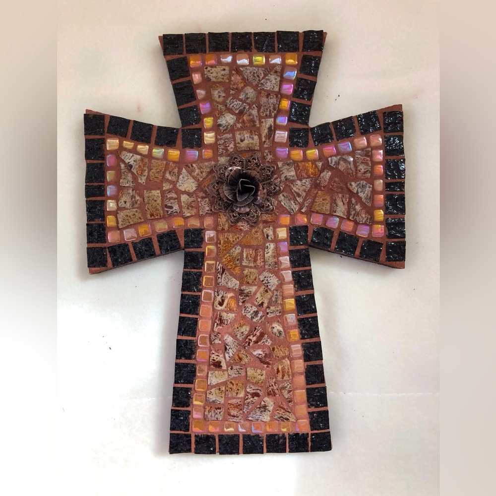 Handcrafted mosaic cross by Seller